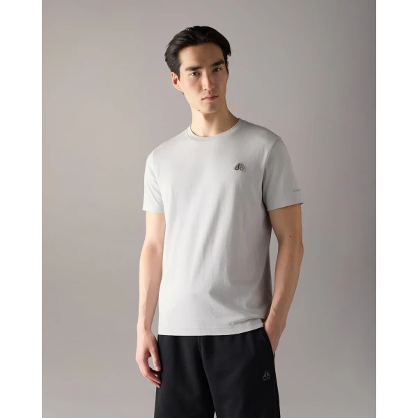 Moose Knuckles Crescent T-Shirt in Stone | T-shirts & vests | Coveti