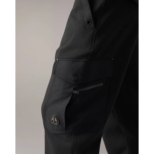 Moose Knuckles Dalon Cargo Joggers in Black | Pants | Coveti
