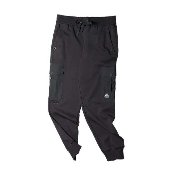 Moose Knuckles Dalon Cargo Joggers in Black | Coveti