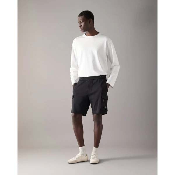 Moose Knuckles Dalon Cargo Shorts in Black | Shorts | Coveti