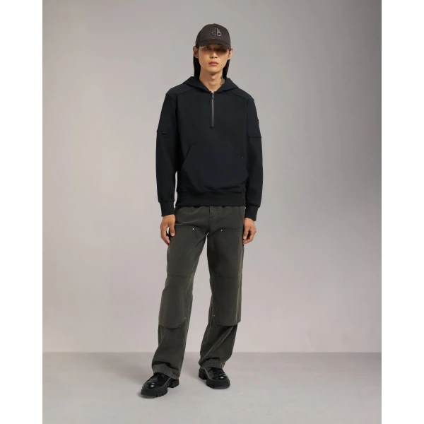 Moose Knuckles Dalon Hoodie in Black | Sweatshirts | Coveti