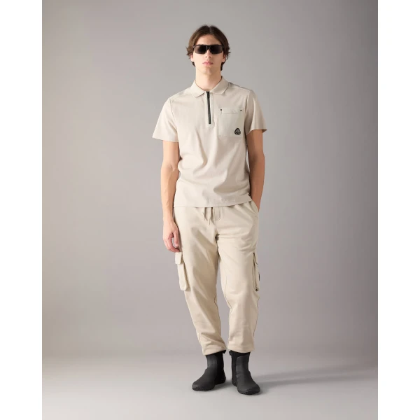 Moose Knuckles Dalon Polo in Alabaster | T-shirts & vests | Coveti