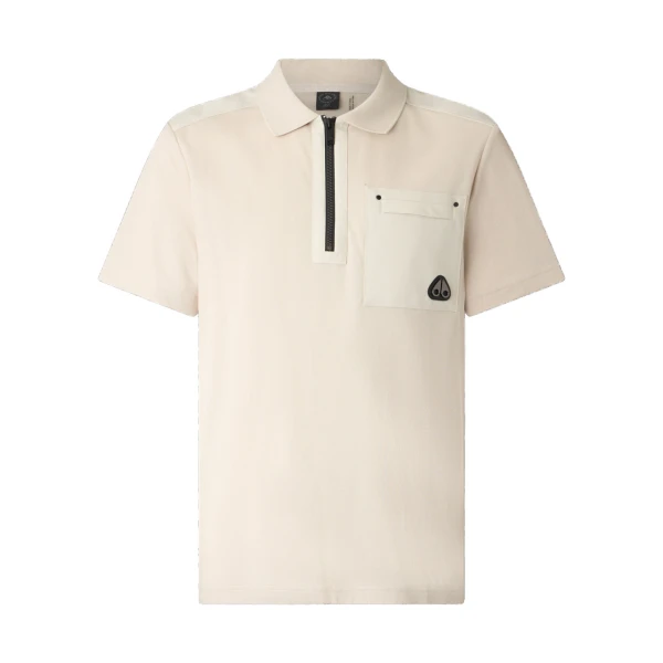 Moose Knuckles Dalon Polo in Alabaster | Coveti