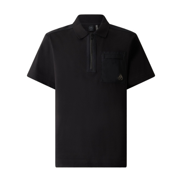 Moose Knuckles Dalon Polo in Black | Coveti