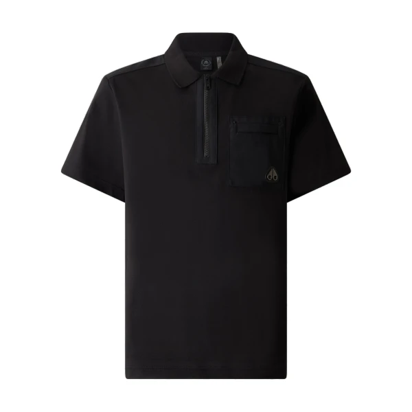 Moose Knuckles Dalon Polo in Black | Coveti