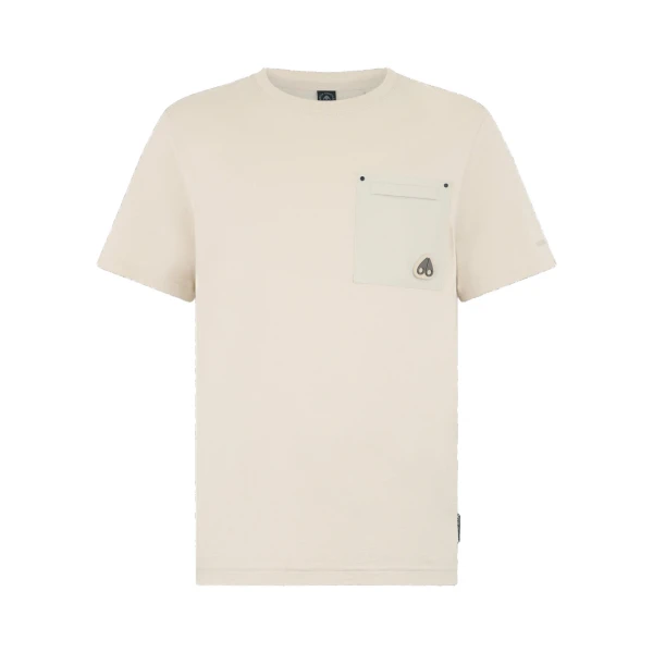 Moose Knuckles Dalon T-Shirt in Alabaster | Coveti