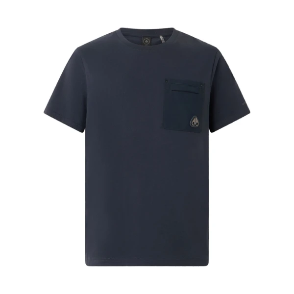 Moose Knuckles Dalon T-Shirt in Navy | Coveti