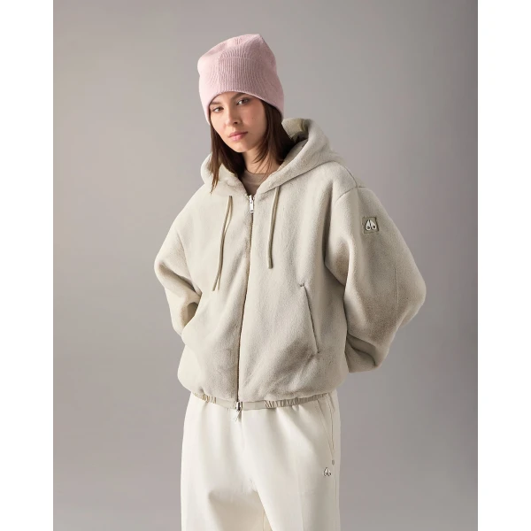 Moose Knuckles Eaton Bunny Reversible Hoodie in Alabaster | Hoodies | Coveti