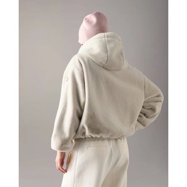 Moose Knuckles Eaton Bunny Reversible Hoodie in Alabaster | Hoodies | Coveti