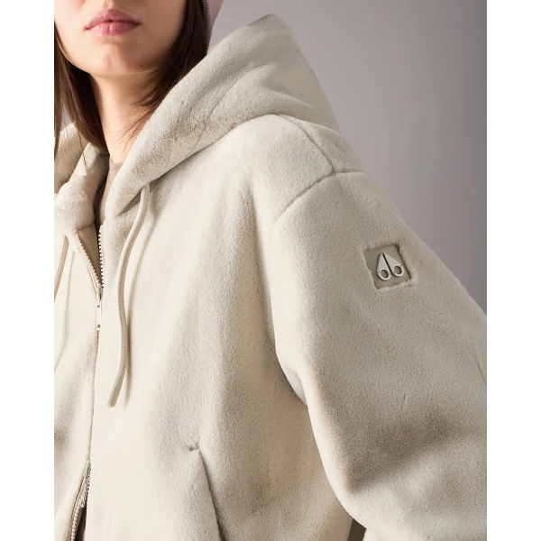 Moose Knuckles Eaton Bunny Reversible Hoodie in Alabaster | Hoodies | Coveti
