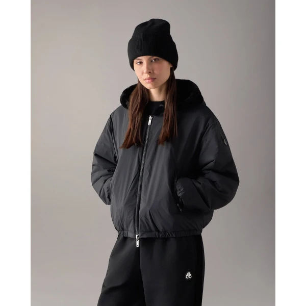 Moose Knuckles Eaton Bunny Reversible Hoodie in Black | Hoodies | Coveti