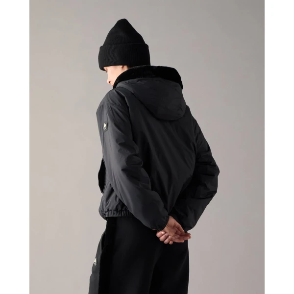 Moose Knuckles Eaton Bunny Reversible Hoodie in Black | Hoodies | Coveti