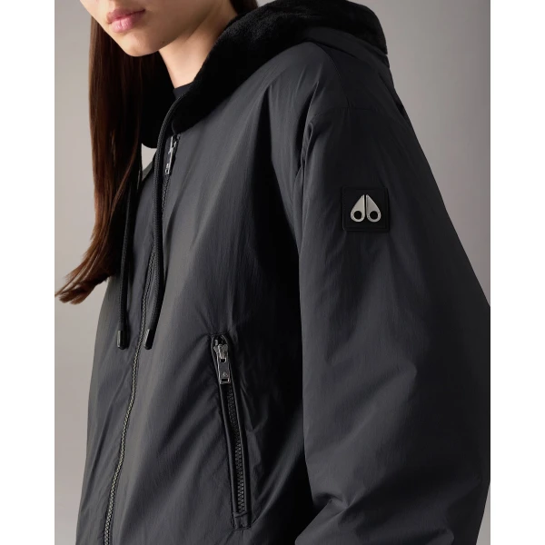 Moose Knuckles Eaton Bunny Reversible Hoodie in Black | Hoodies | Coveti