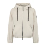 Moose Knuckles Elevate Hooded Jacket in Alabaster | Coveti