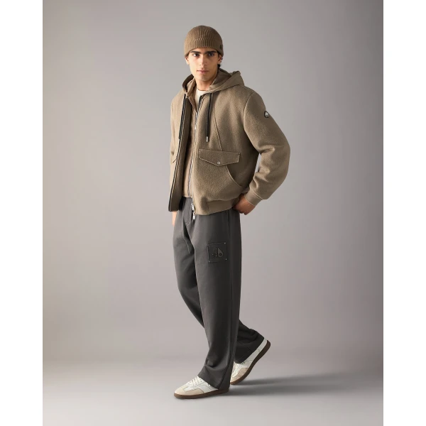 Moose Knuckles Elington Bomber in Ashen | Men Jackets | Coveti