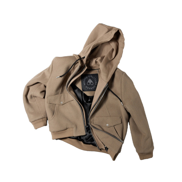 Moose Knuckles Elington Bomber in Ashen | Coveti