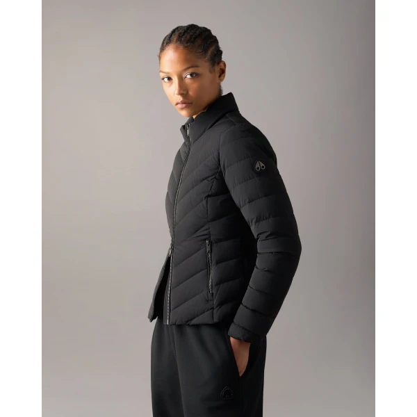 Moose Knuckles Elora Down Jacket in Black | Jackets | Coveti
