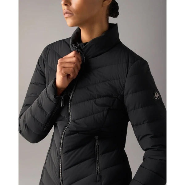 Moose Knuckles Elora Down Jacket in Black | Jackets | Coveti