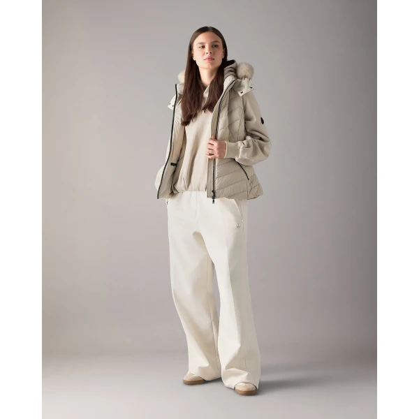 Moose Knuckles Elora Down Vest in Alabaster | Vests | Coveti