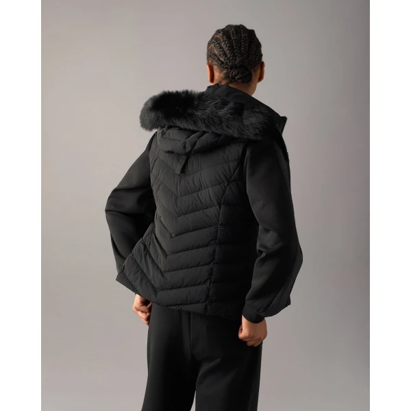 Moose Knuckles Elora Down Vest in Black | Vests | Coveti
