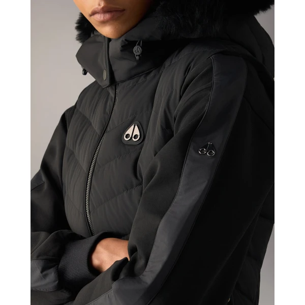 Moose Knuckles Elora Down Vest in Black | Vests | Coveti