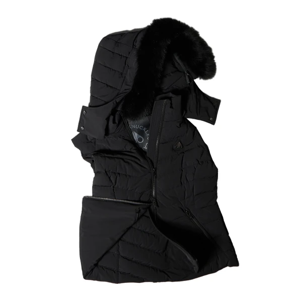 Moose Knuckles Elora Down Vest in Black | Coveti
