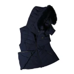 Moose Knuckles Elora Down Vest in Navy | Coveti