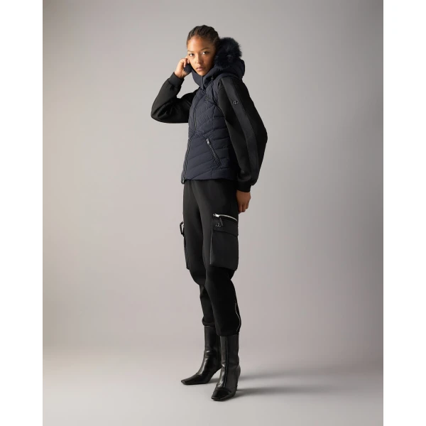 Moose Knuckles Elora Down Vest in Navy | Vests | Coveti
