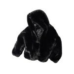 Moose Knuckles Ember Faux Fur Jacket in Black | Coveti