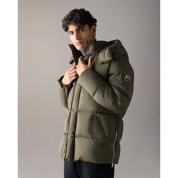 Moose Knuckles Everest 3Q Down Puffer in Combat | Men Jackets | Coveti