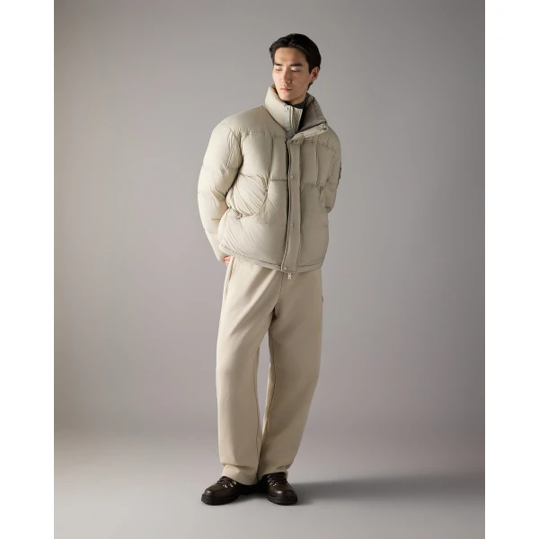 Moose Knuckles Everest Down Jacket in Alabaster | Men Jackets | Coveti