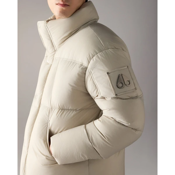Moose Knuckles Everest Down Jacket in Alabaster | Men Jackets | Coveti