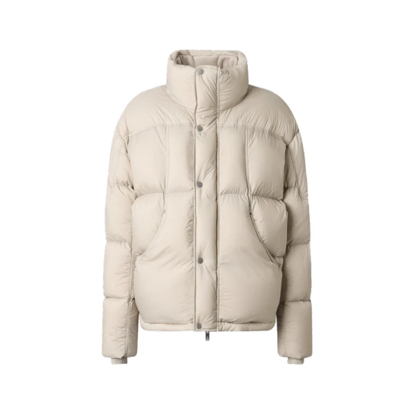 Moose Knuckles Everest Down Jacket in Alabaster | Coveti