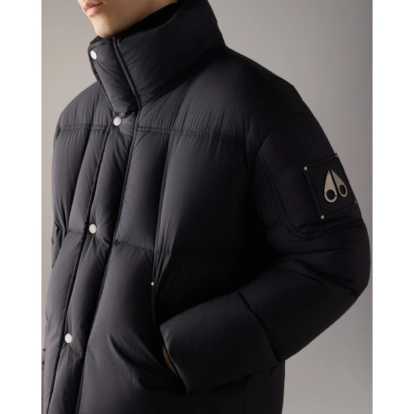 Moose Knuckles Everest Down Jacket in Black | Men Jackets | Coveti