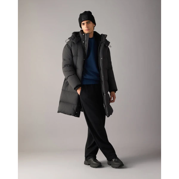 Moose Knuckles Everest Down Parka in Black | Men Coats | Coveti