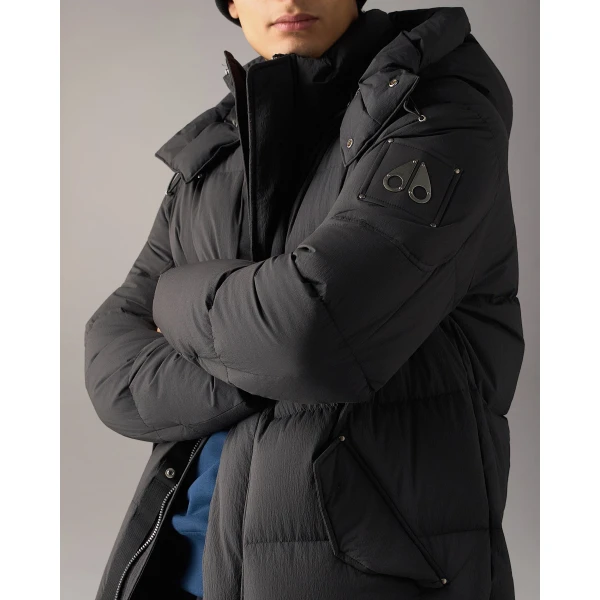 Moose Knuckles Everest Down Parka in Black | Men Coats | Coveti