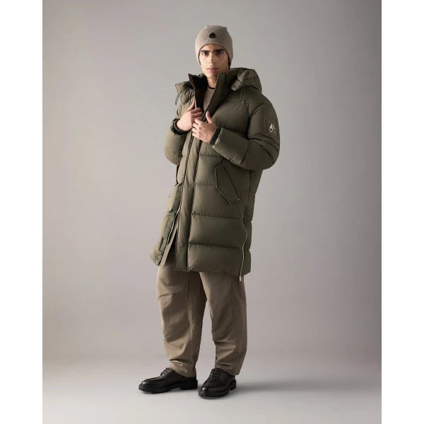 Moose Knuckles Everest Down Parka in Combat | Men Coats | Coveti