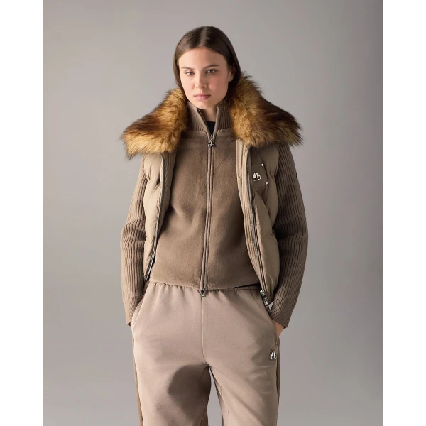 Moose Knuckles Everest Down Puffer Vest in Ashen | Vests | Coveti