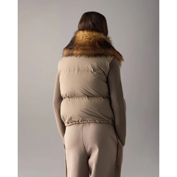 Moose Knuckles Everest Down Puffer Vest in Ashen | Vests | Coveti