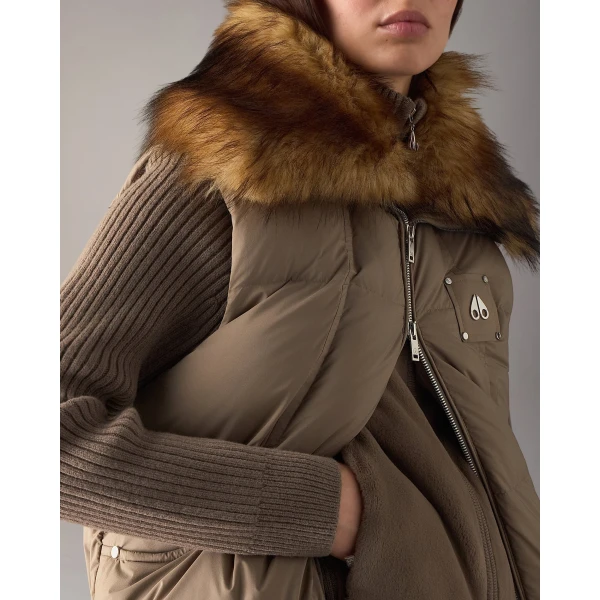 Moose Knuckles Everest Down Puffer Vest in Ashen | Vests | Coveti