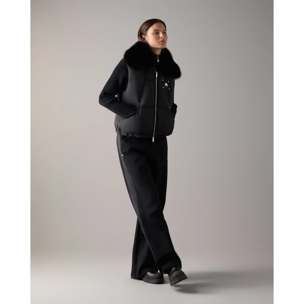 Moose Knuckles Everest Down Puffer Vest in Black | Vests | Coveti