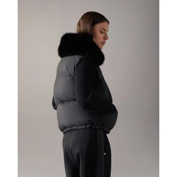 Moose Knuckles Everest Down Puffer Vest in Black | Vests | Coveti