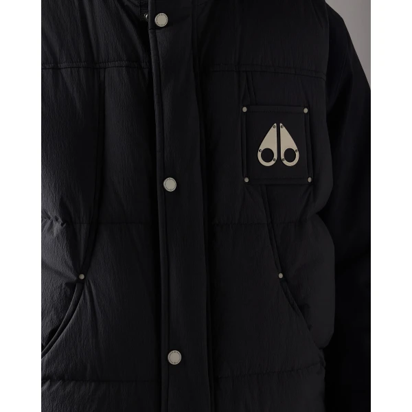 Moose Knuckles Everest Down Puffer Vest in Black | Men Jackets | Coveti