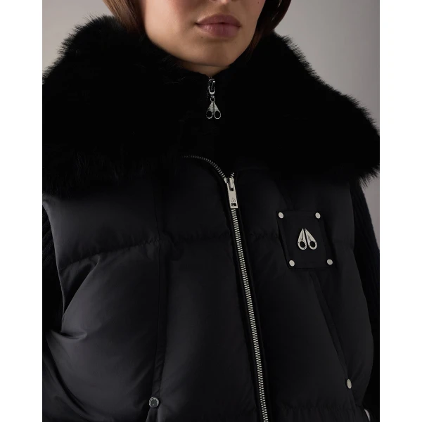 Moose Knuckles Everest Down Puffer Vest in Black | Vests | Coveti