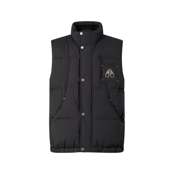 Moose Knuckles Everest Down Puffer Vest in Black | Coveti