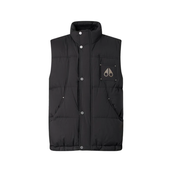 Moose Knuckles Everest Down Puffer Vest in Black | Coveti