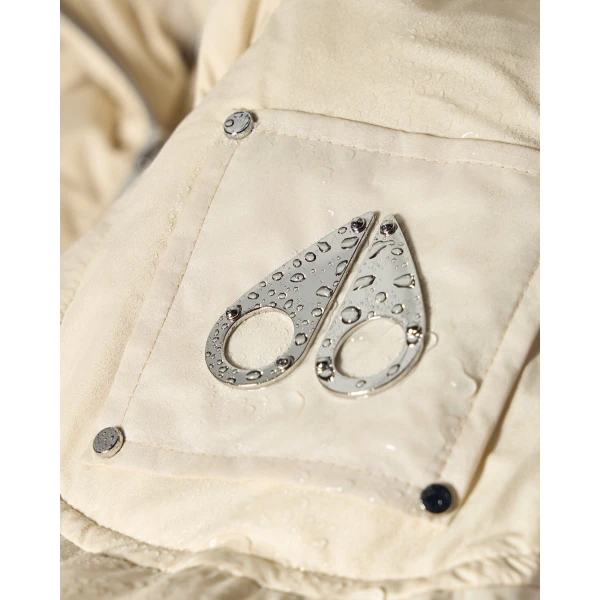 Moose Knuckles Everest Hooded Down Puffer in Alabaster | Jackets | Coveti