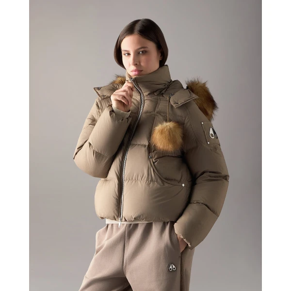 Moose Knuckles Everest Hooded Down Puffer in Ashen | Jackets | Coveti