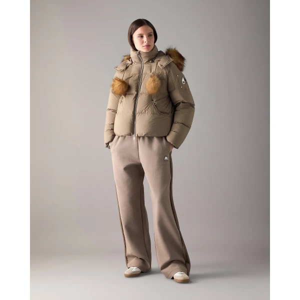 Moose Knuckles Everest Hooded Down Puffer in Ashen | Jackets | Coveti