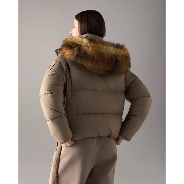 Moose Knuckles Everest Hooded Down Puffer in Ashen | Jackets | Coveti